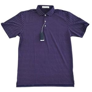 Purple Striped Polo Shirt